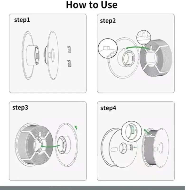 Empty 3D Printer Filament Spool – Detachable Porous ABS Holder Filament Spool Qme