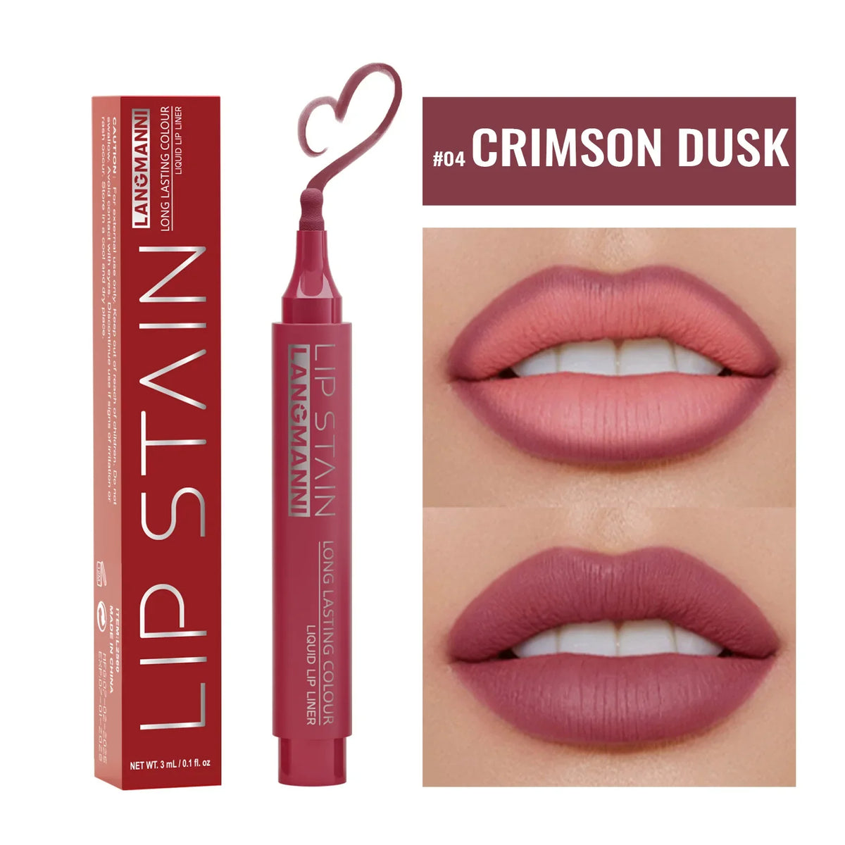 Waterproof Matte Lip Liner Pencil – 6 Colors | Long-Lasting Lip Liner Pencil Qme 04