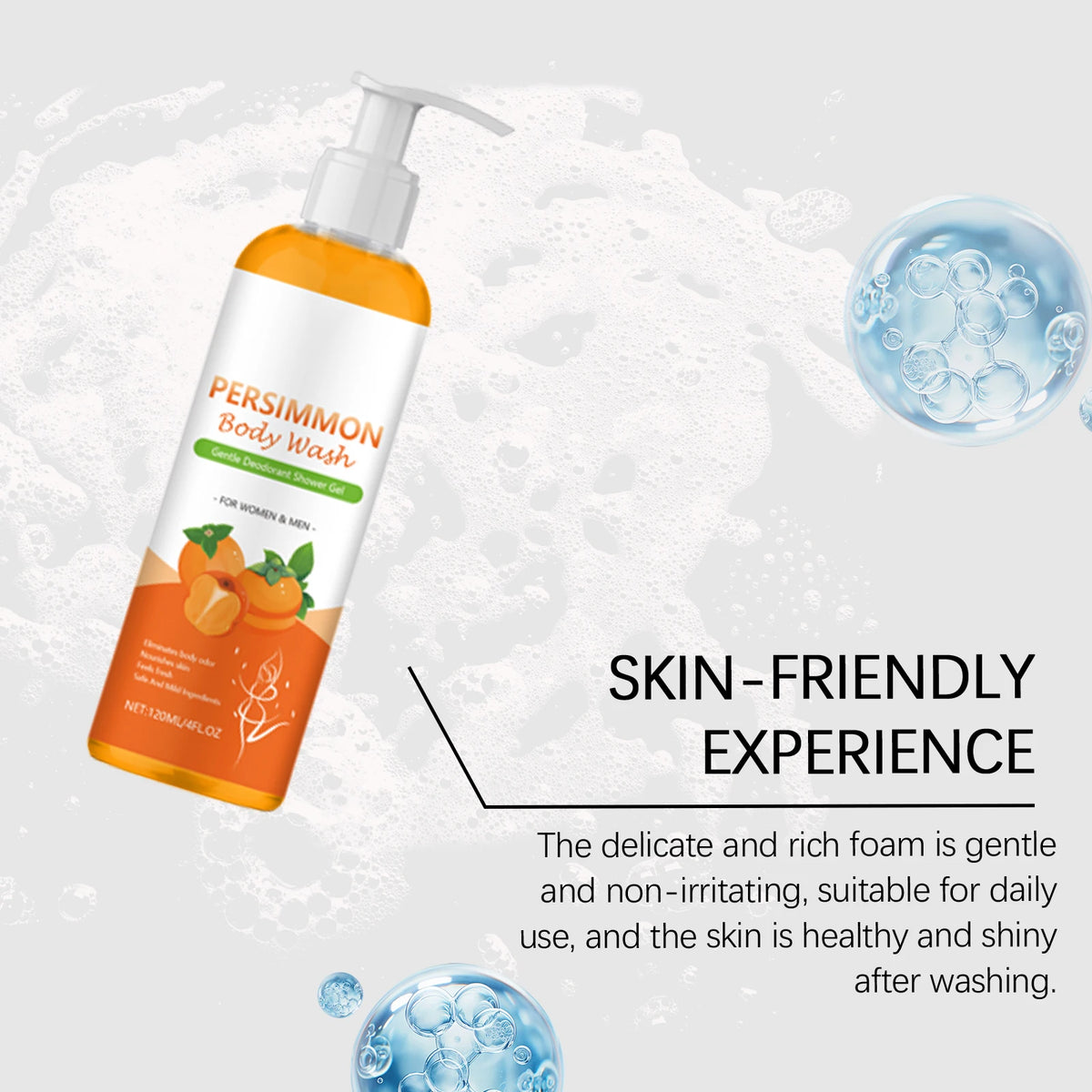 Persimmon Body Shower Gel – Gentle Cleanse & Moisturize Body Shower Gel Qst