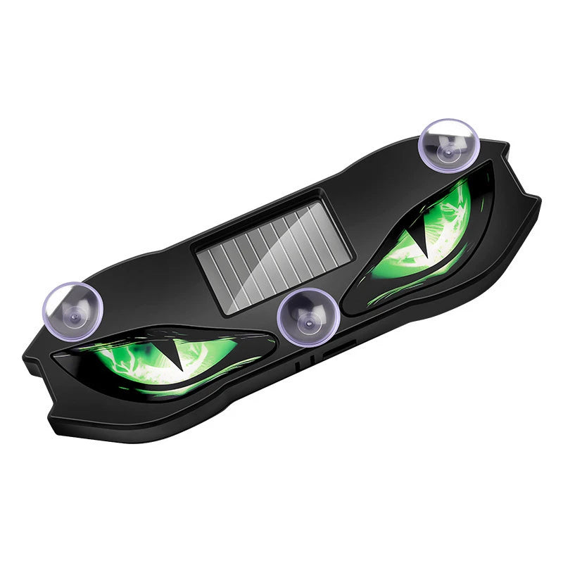 Solar Demon Eye LED Car Window Flashing Signal Light Car LED Signal Light Qst Green Light