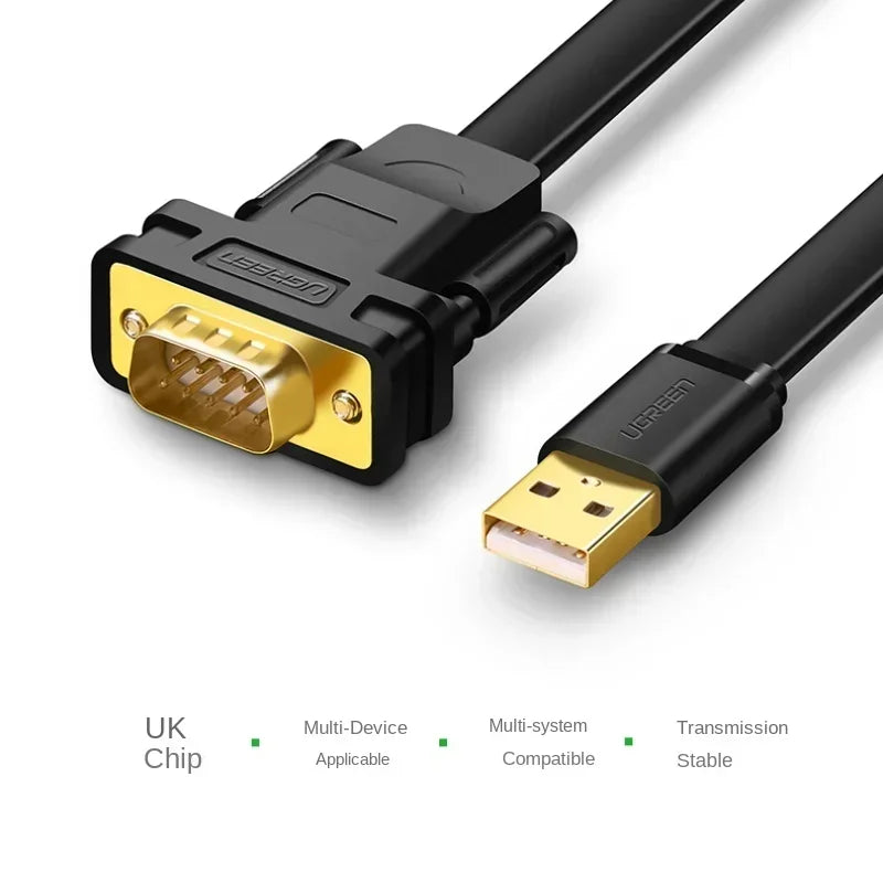 RS232 to USB Flat Cable Converter – Win10, Win8, Mac & Server USB Serial Adapter Qme