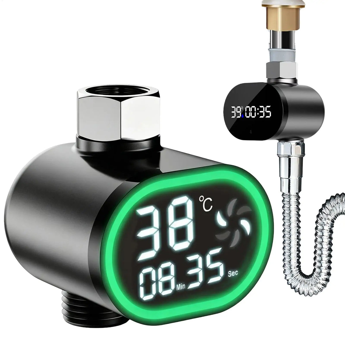 LED Digital Shower Water Temperature Monitor | Splash-Proof Water Temperature Monitor Qme