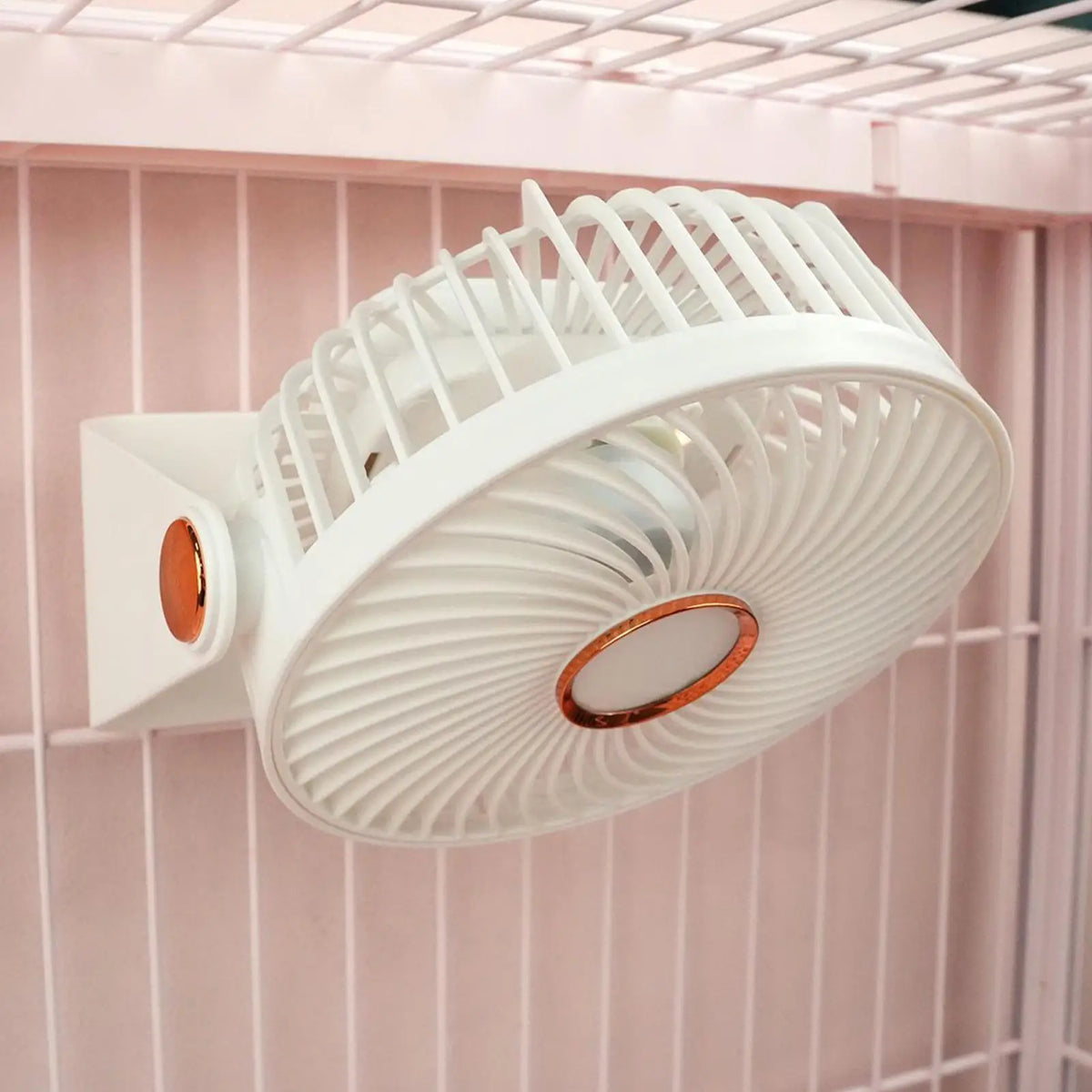 Portable USB Rechargeable Pet Cage Cooling Fan – No-Drill Pet Cage Cooling Fan Qme