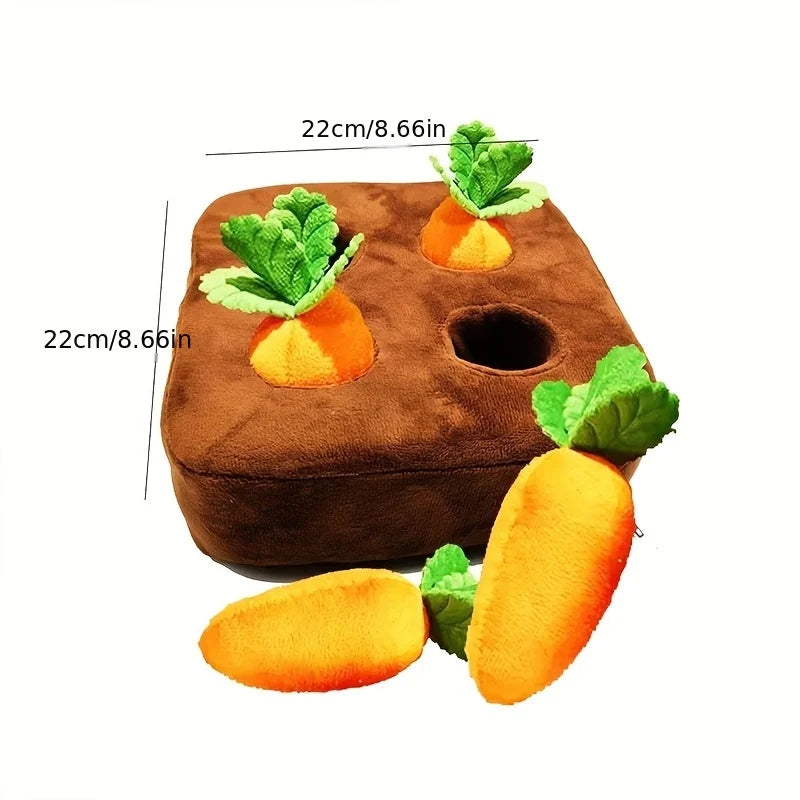Interactive Dog Snuffle Mat – Carrot Plush Nose Work Puzzle Toy Dog Puzzle Toy Qme