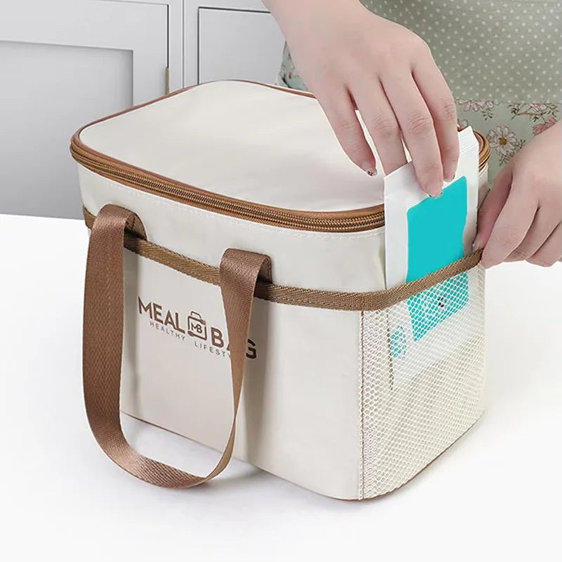 Insulated Lunch Bag – Large Capacity Waterproof Thermal Tote Insulated Lunch Bag Qme
