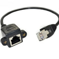 RJ45 LAN Extension Panel Mount Cable – Male to Female Screw Network Panel Connector Qme 60CM