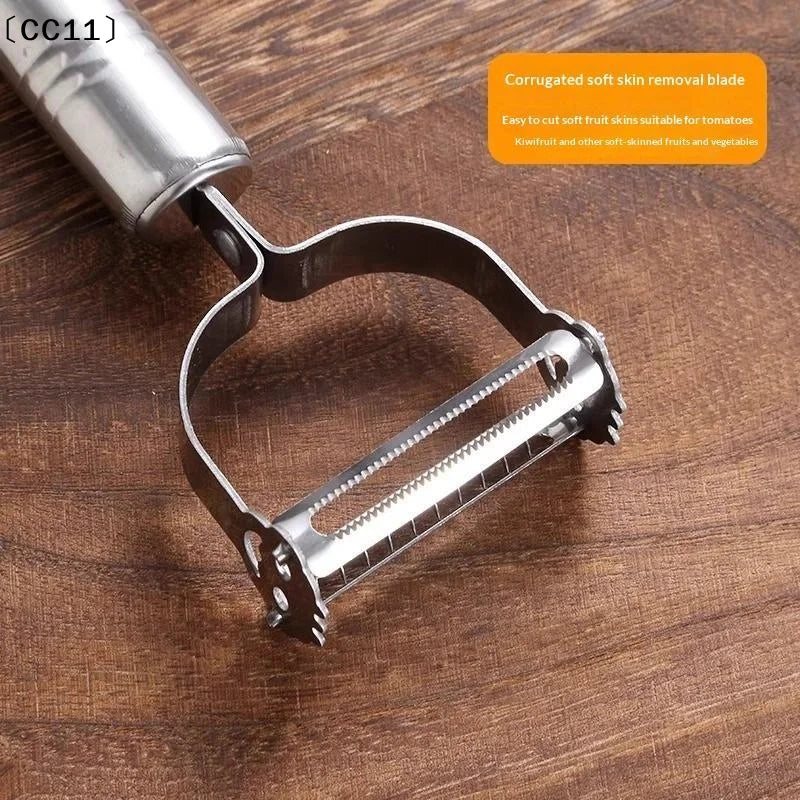 Dual-Blade Stainless Steel Vegetable Peeler & Julienne Slicer Vegetable Peeler Qme