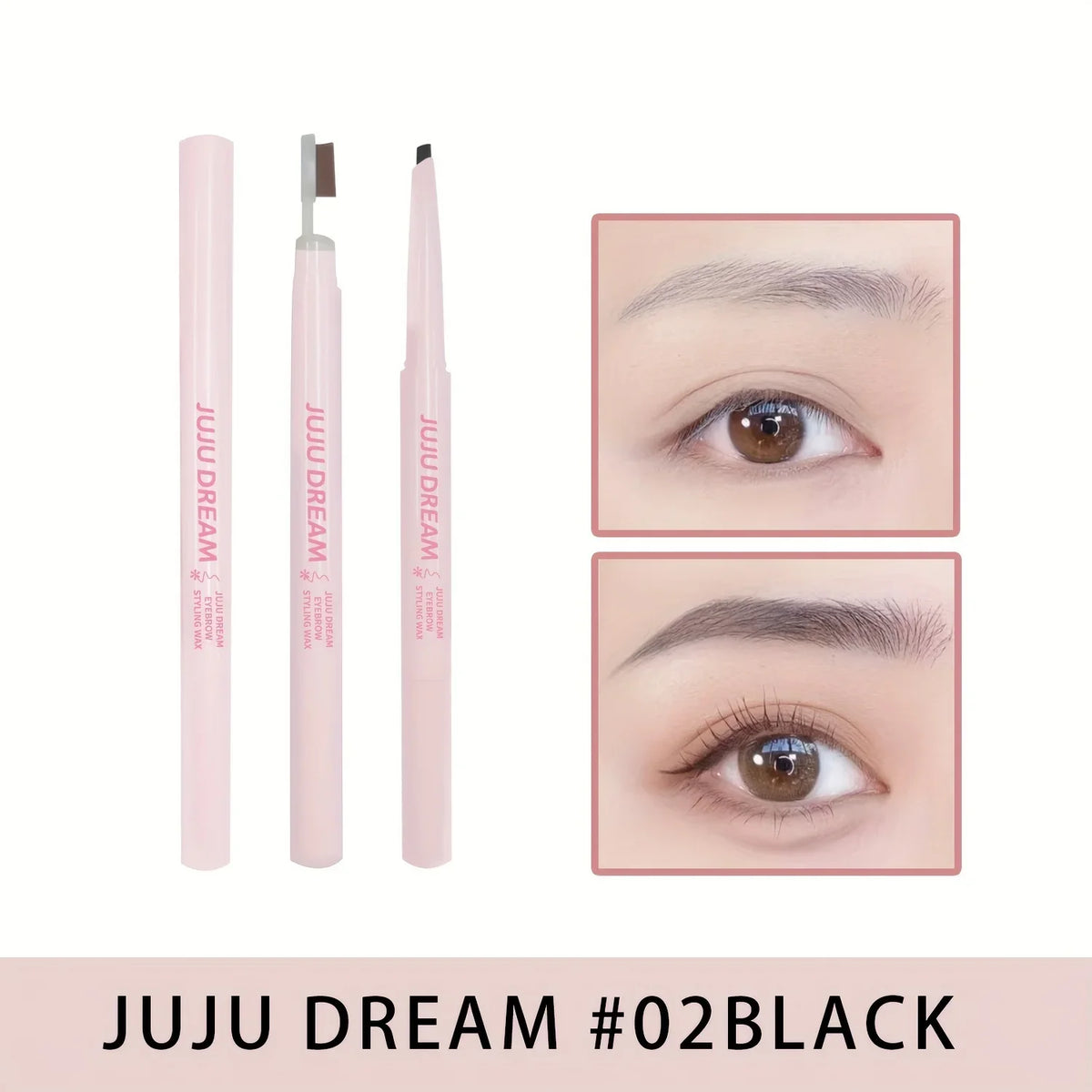 Double Head Eyebrow Wax Brush – Waterproof Long-Lasting Cream Eyebrow Wax Brush Qme 02