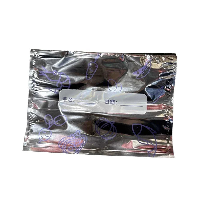 Foil Self-Sealing Fresh-Keeping Bags | Fridge & Freezer Safe Food Storage Bags Qme one size C