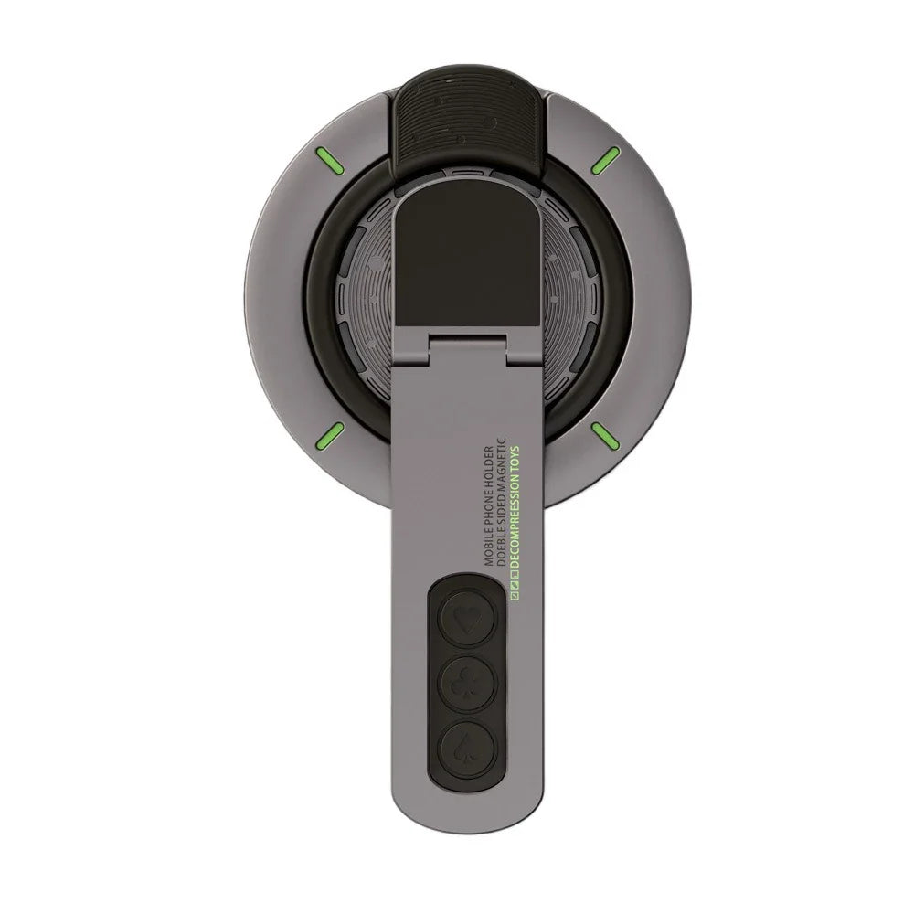 Magnetic Phone Ring Grip Holder – 360° Rotation, Removable Phone Ring Grip Qme black