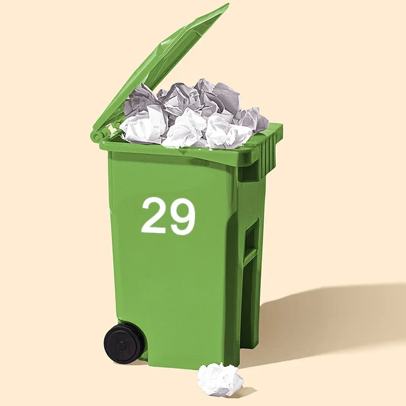 Weatherproof Self-Adhesive Wheelie Bin Number Stickers | PVC Bin Number Stickers Qme