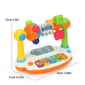 Baby Piano Toy – Rotating Music Keyboard with Lights & Sound Kids Musical Toy Qme Multicolor