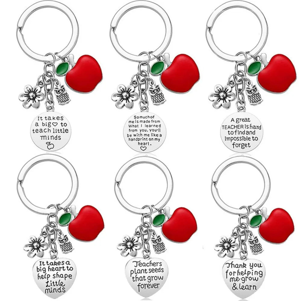 Teacher Appreciation Gift Set – 6 Sets Bamboo Pen Keychain & Card Teacher Gift Set Qme