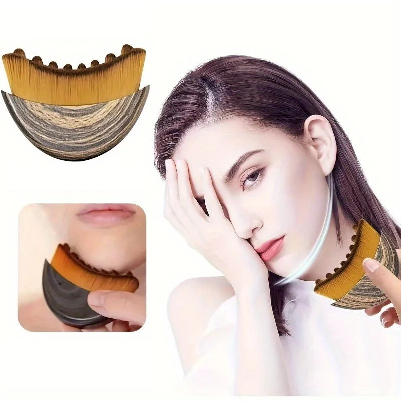 Ergonomic Face & Body Massage Brush – Skin Contouring Tool Body Massage Brush Qme