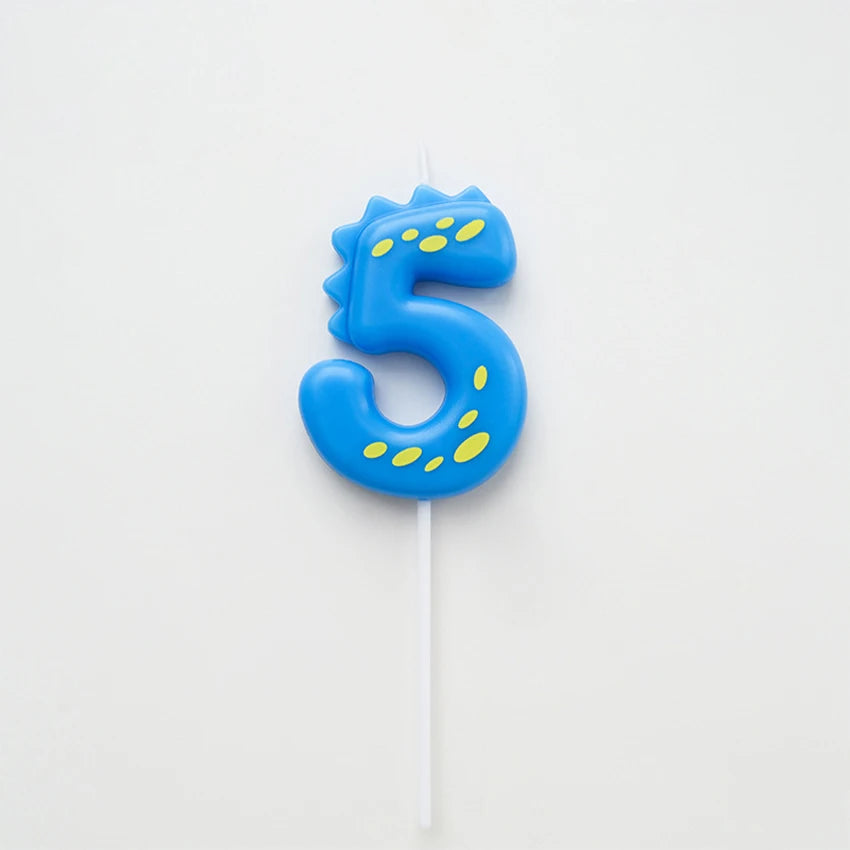 Dinosaur Number Birthday Candles – Cartoon Cake Topper Birthday Number Candles Qst 5