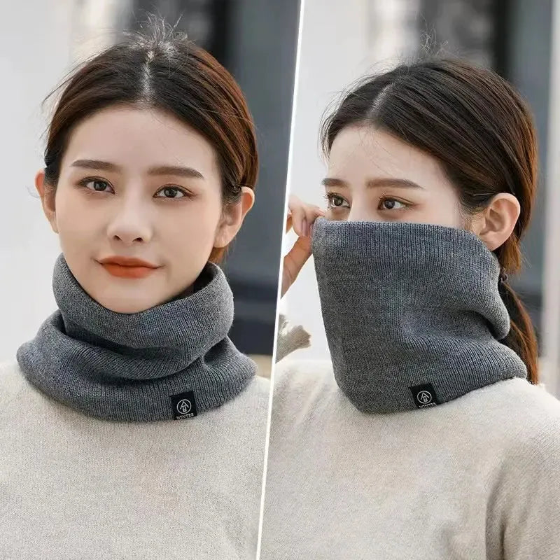 Women's Knitted Winter Snood Scarf – Cashmere-Like Softness Knitted Snood Scarf Qme