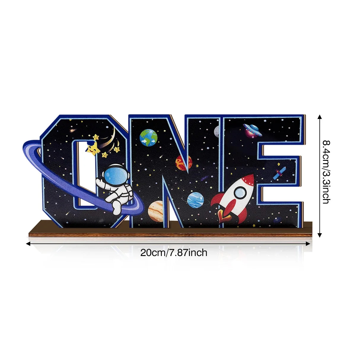 Starry Sky Wooden Letter Desktop Decoration | Universe Theme Wooden Letter Decor Qme