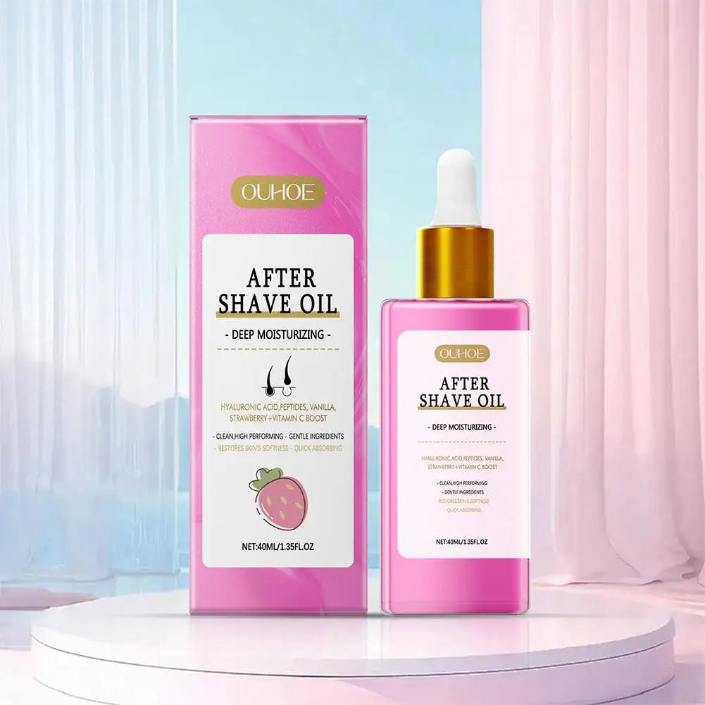 Women's Strawberry Vanilla Shave Oil – Smooth & Soft Skin Women's Shave Oil Qme