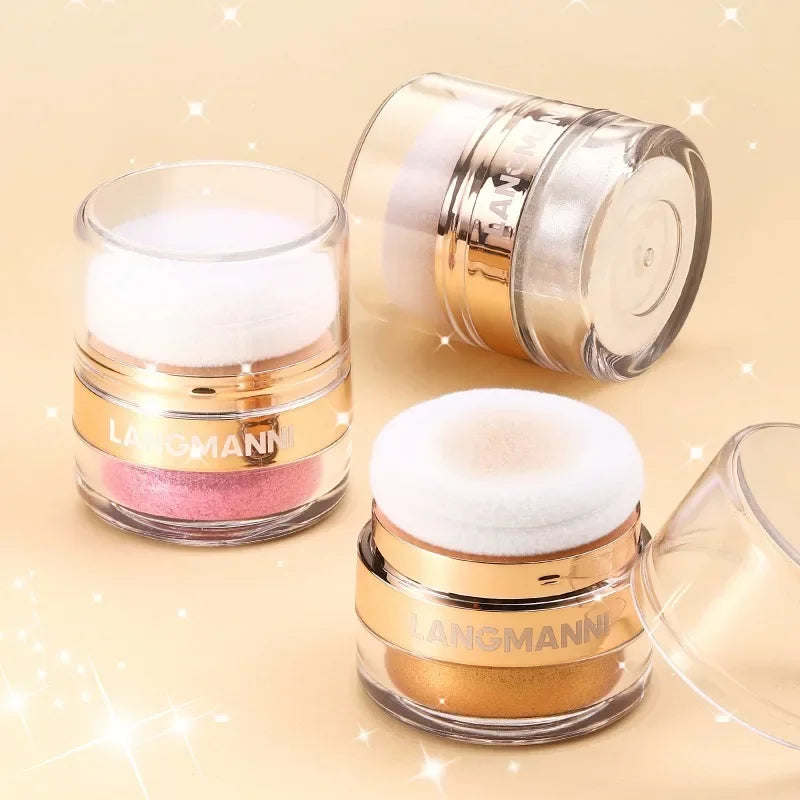 Glitter Highlighter Powder – Diamond Glow Face & Body Shimmer Glitter Highlighter Powder Qme