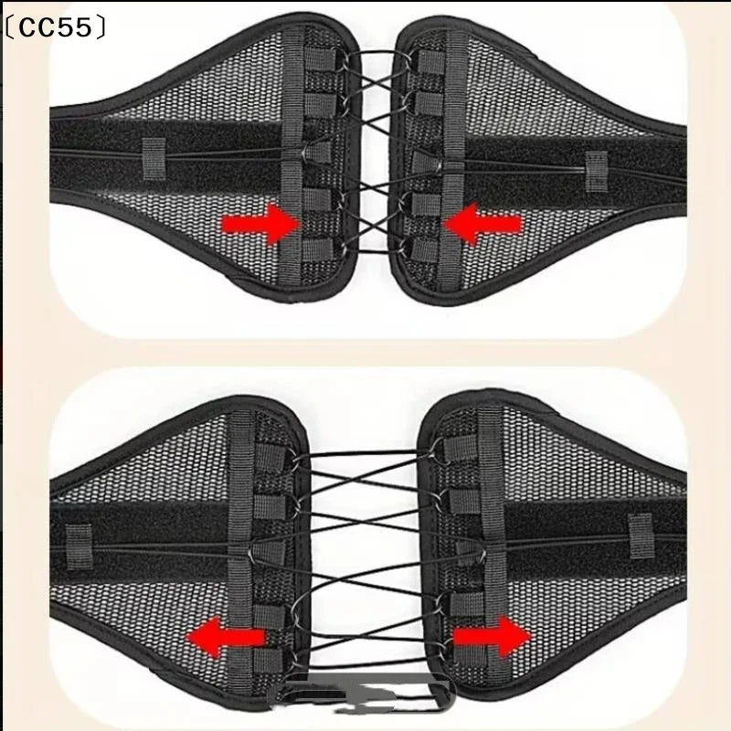 Adjustable Lace-Up Lumbar Support Belt – Breathable Mesh Brace Lumbar Support Belt Qst