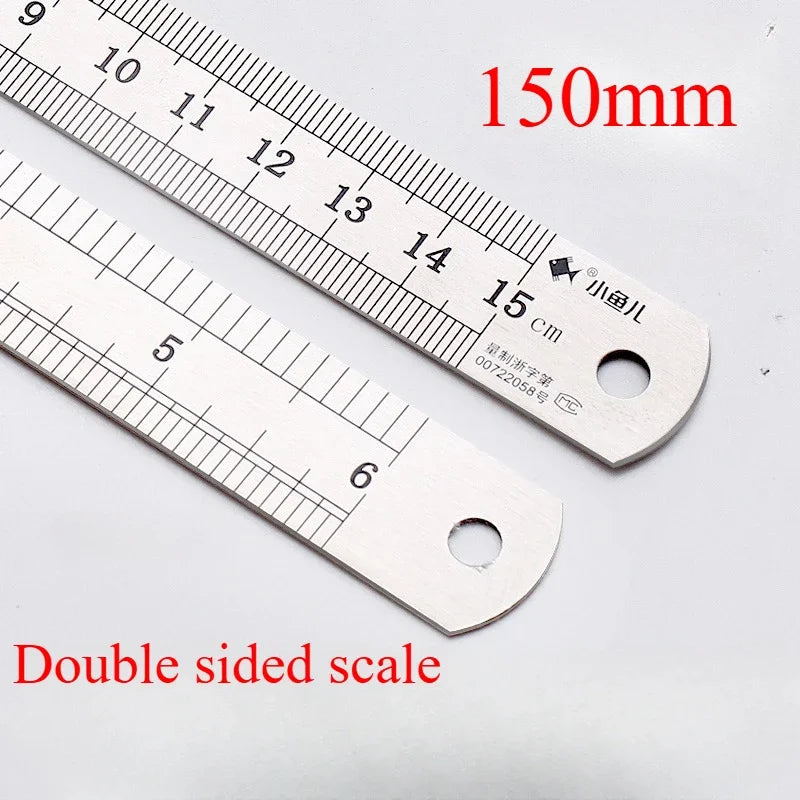 Stainless Steel Double-Sided Metric Ruler 15–40cm Precision Straight Ruler Qst 150mm