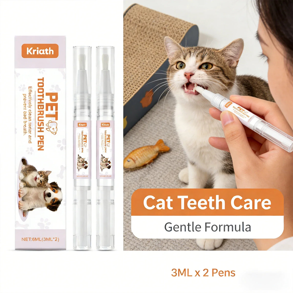 Pet Toothbrush Pen – Dental Cleaning for Dogs & Cats Pet Dental Tool Qme Default Title