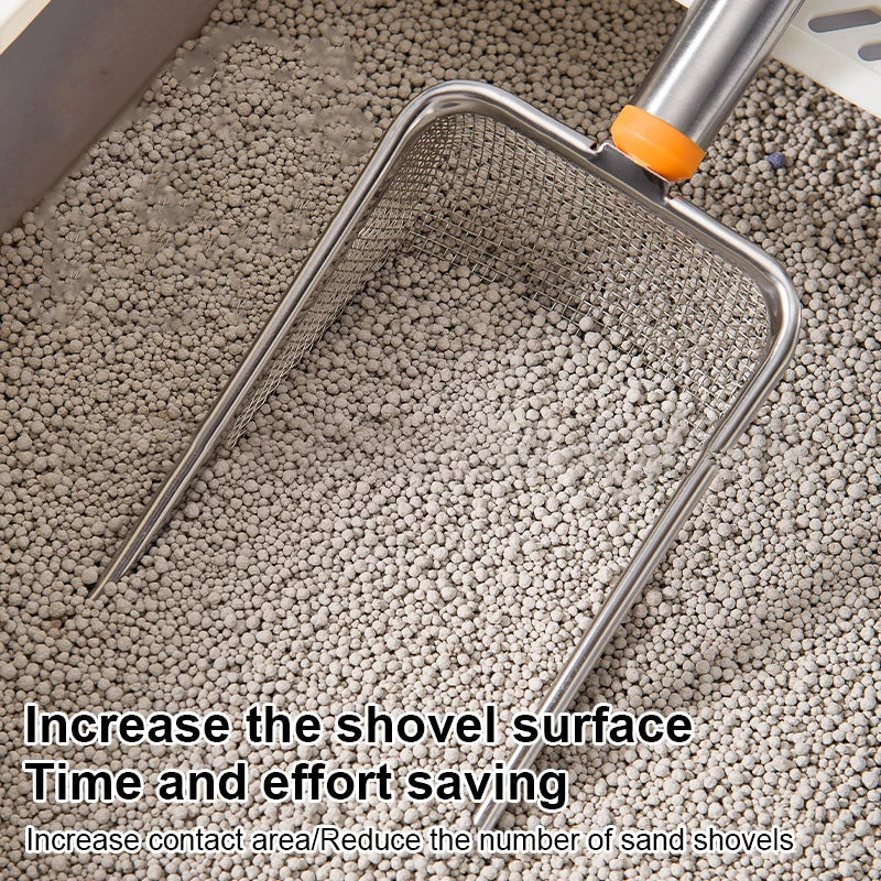 Stainless Steel Fine Mesh Cat Litter Scoop – Non-Stick Cat Litter Scoop Qme