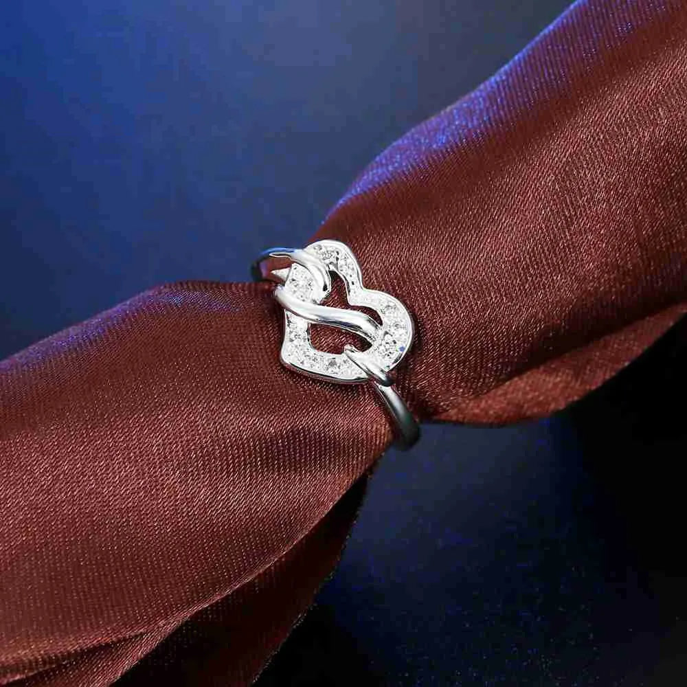 925 Sterling Silver Heart Spiral Band Ring – Sizes 6-9 Sterling Silver Ring Qme