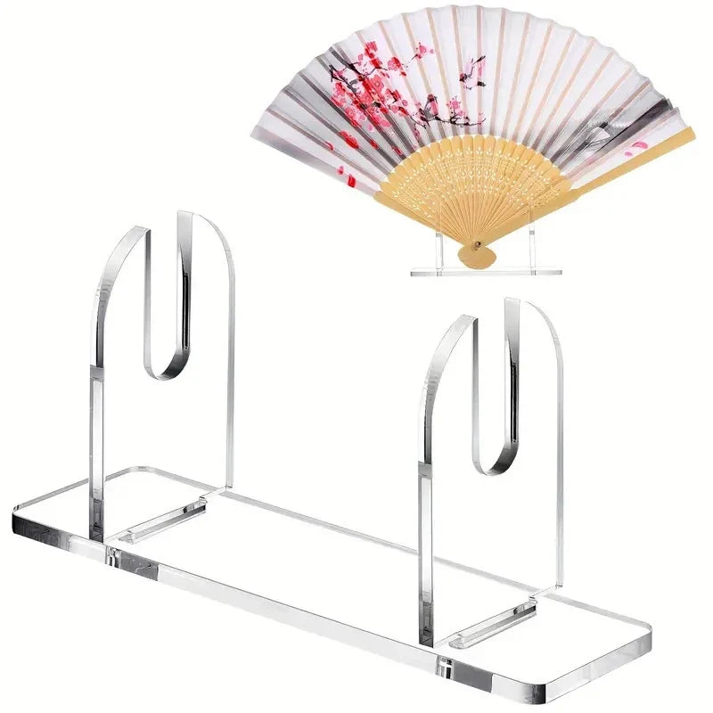 Acrylic Fan Display Stand – Foldable Holder for Hand Fans Fan Display Stand Qme