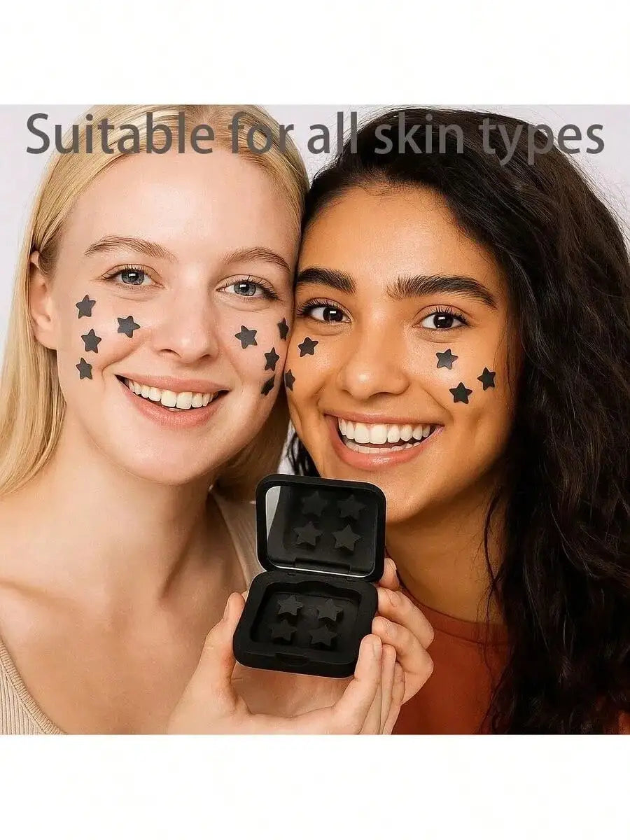 Cute Star Face Stickers – Alcohol-Free, Waterproof | 60 Pcs Face & Body Stickers Qme