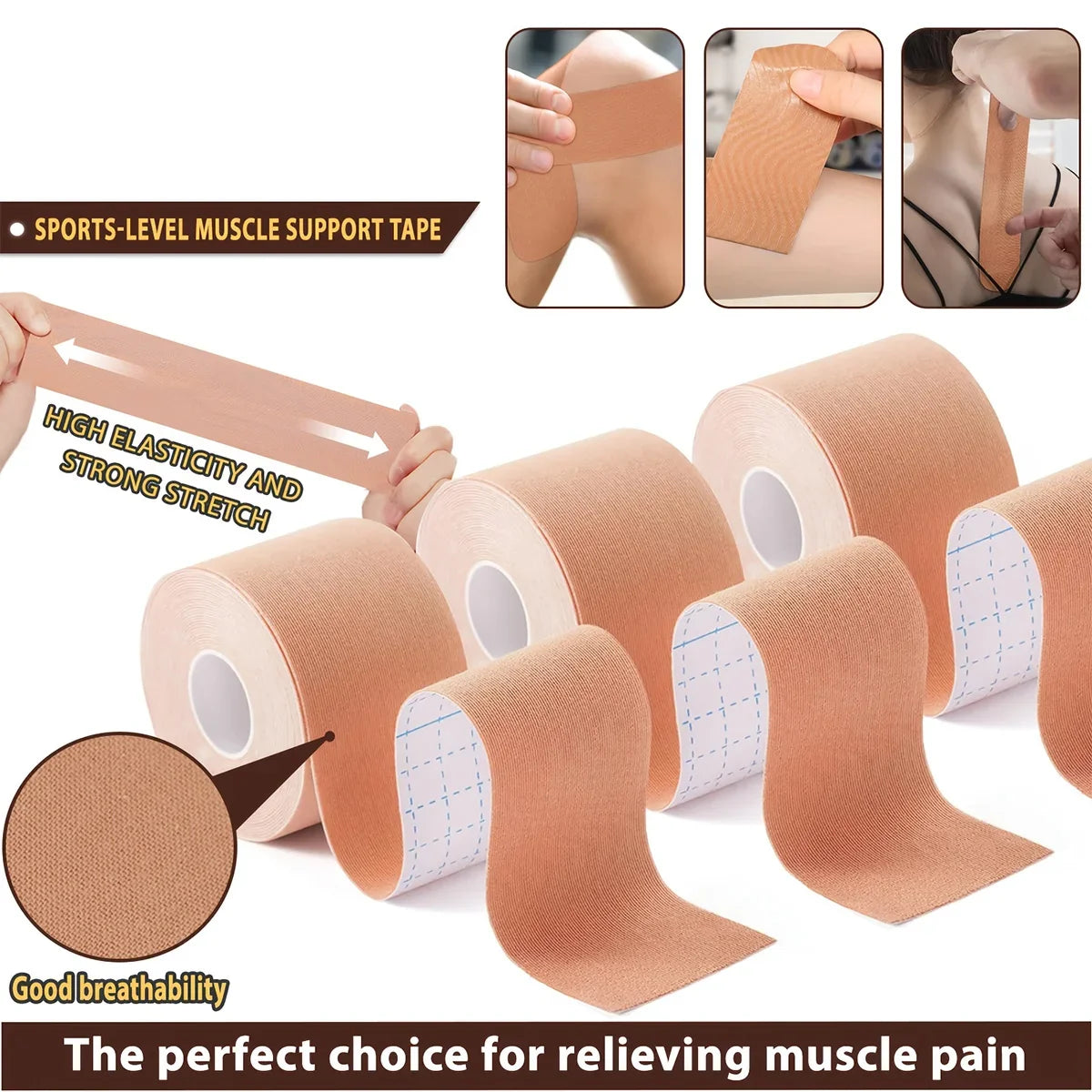 Kinesiology Tape – Elastic Breathable Sports Bandage 5cm Kinesiology Sports Tape Qme