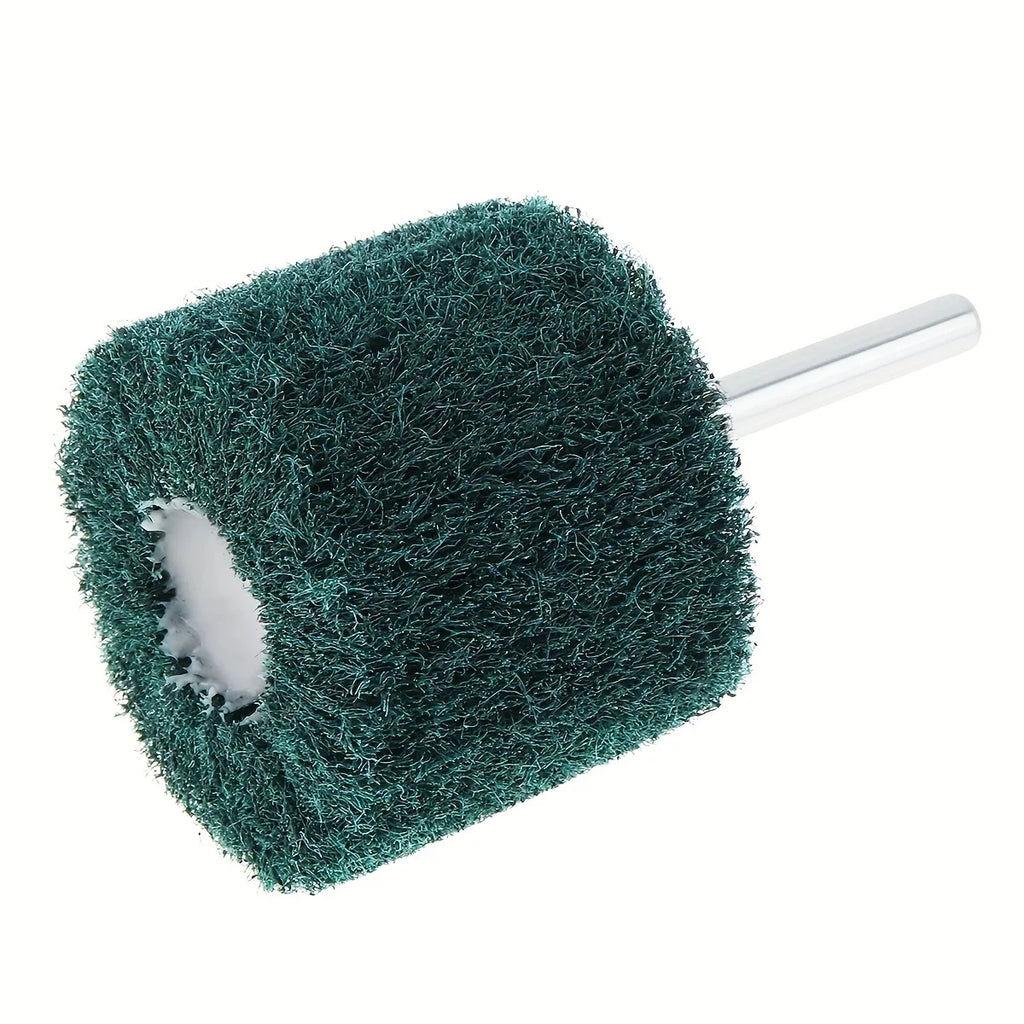 Drill Mounted Flip Wheel Green Scouring Pad Polishing Brush Drill Polishing Brush Qme green 1pc