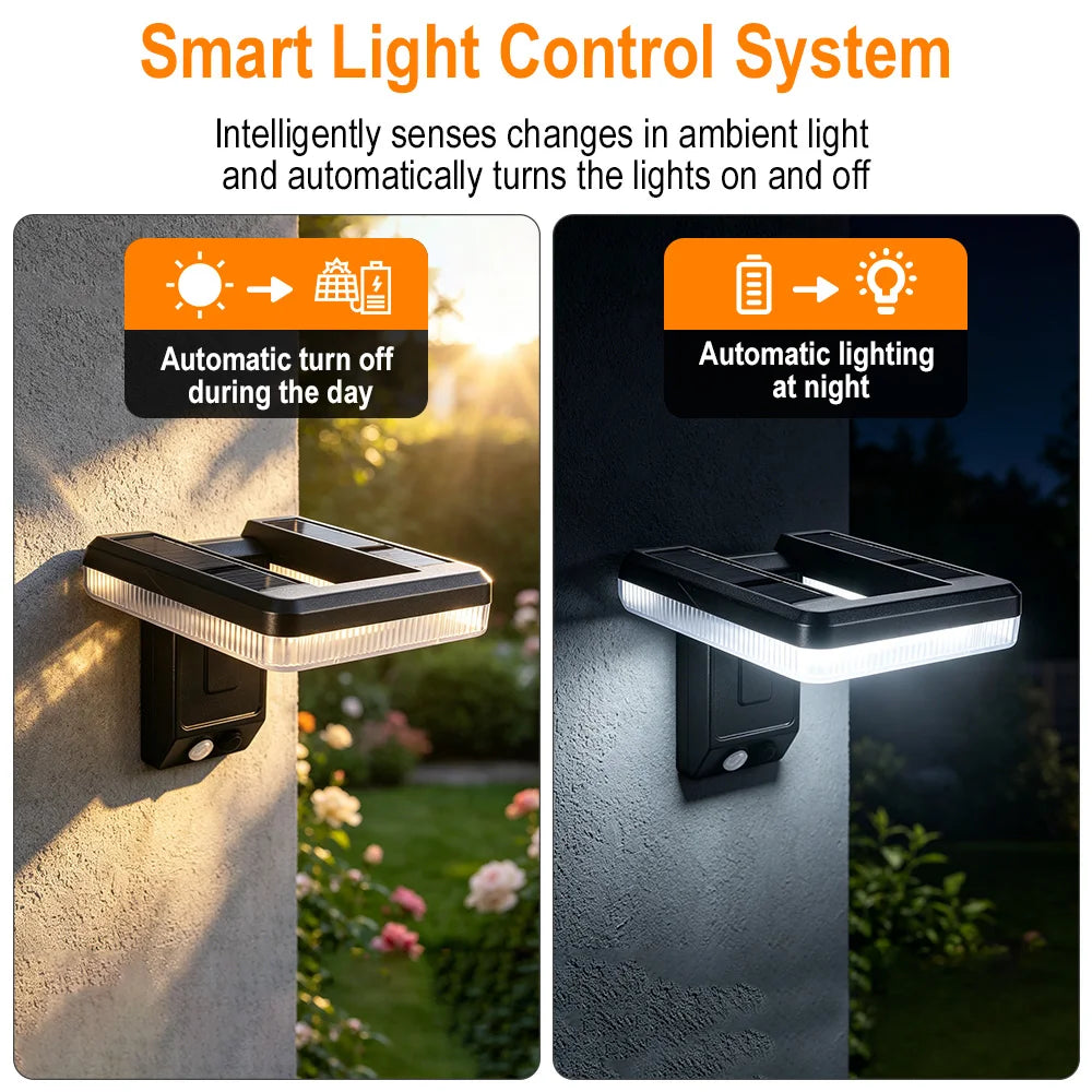 Foldable 120° Solar Motion Sensor LED Outdoor Wall Light Solar Outdoor Wall Light Qst