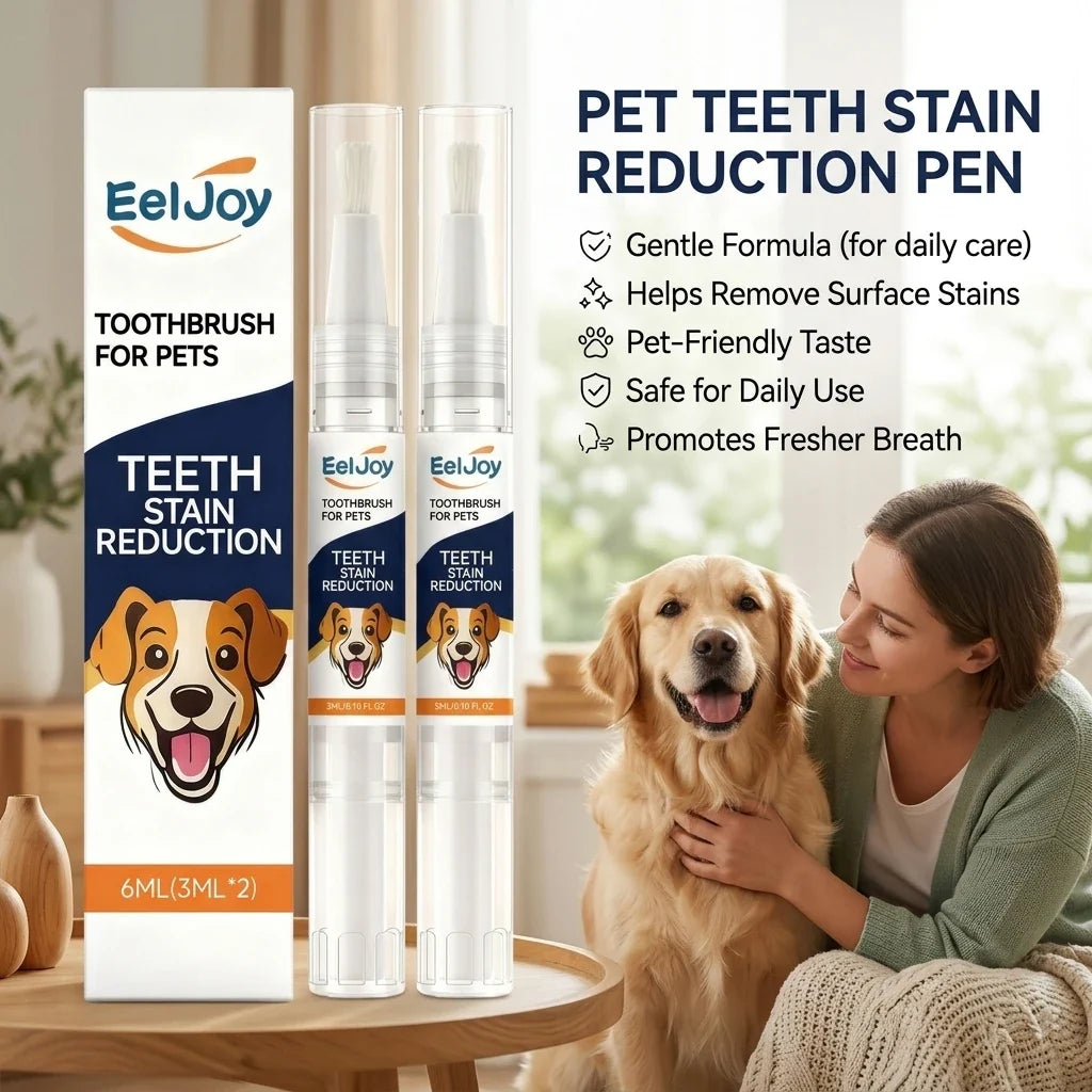 Pet Teeth Cleaning Pen – Plaque & Stain Removal for Dogs & Cats Pet Dental Care Pen Qme