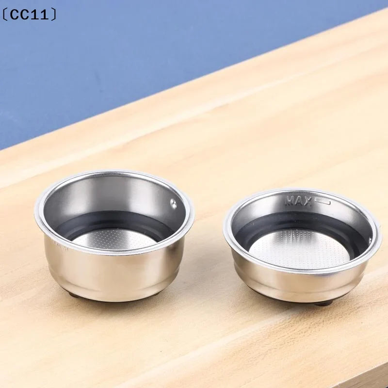 304 Stainless Steel Espresso Portafilter Filter Basket 1-2 Cup Espresso Filter Basket Qme