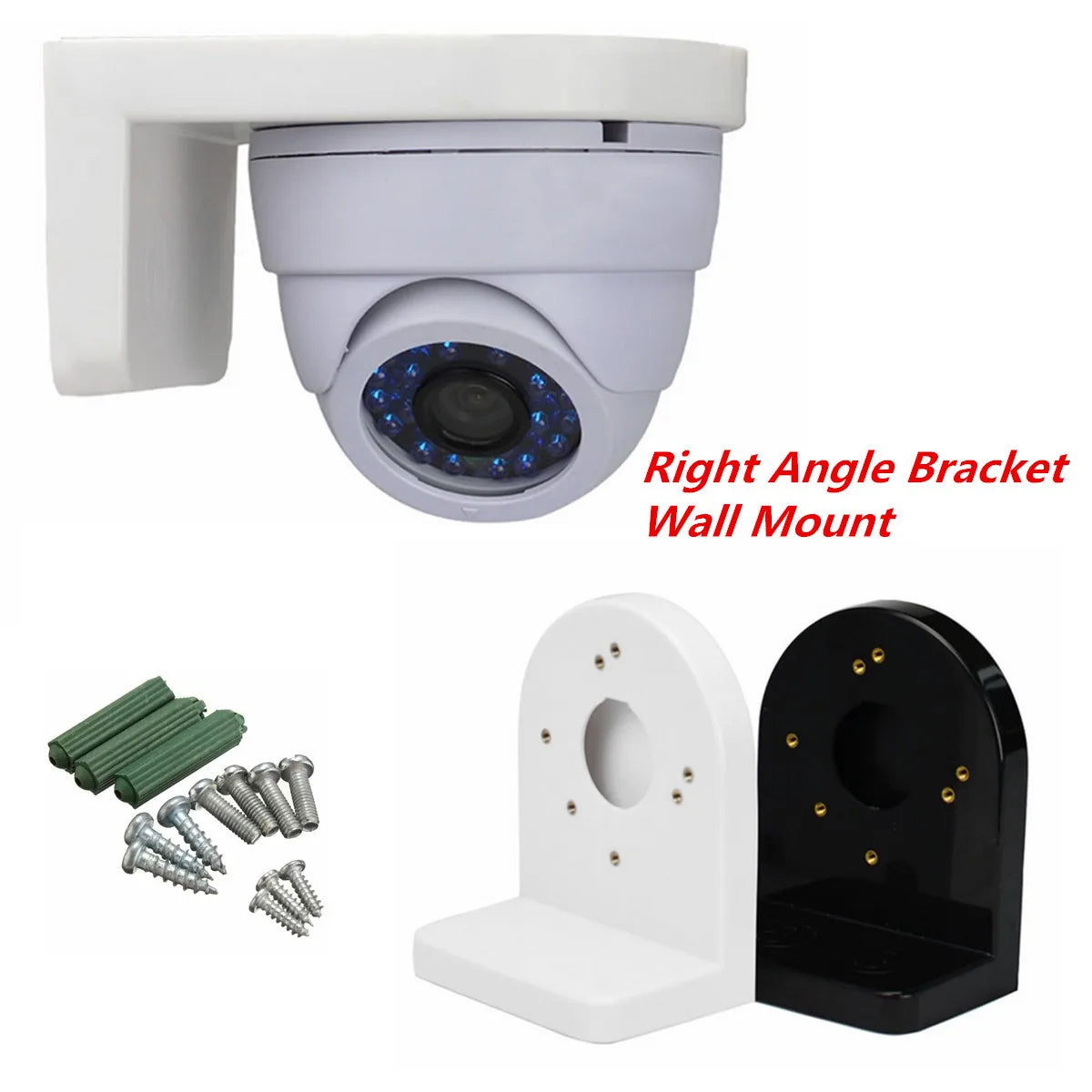 ESCAM L-Type Plastic Wall Mount Bracket for CCTV Dome IP Camera Camera Wall Bracket Qme