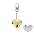 Heart-Shaped Mini Compact Mirror & Keychain – Empty Aluminum Pan Compact Mirror Qme Gold Keychain