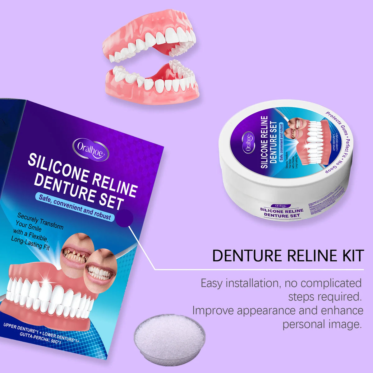 Silicone Temporary False Teeth Cosmetic Dental Kit | Perfect Smile Cosmetic Dental Kit Qst
