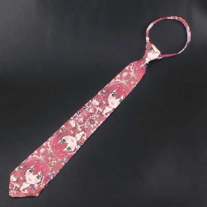 Anime Girl Necktie | Novelty Party & Wedding Shirt Suit Novelty Necktie Qme