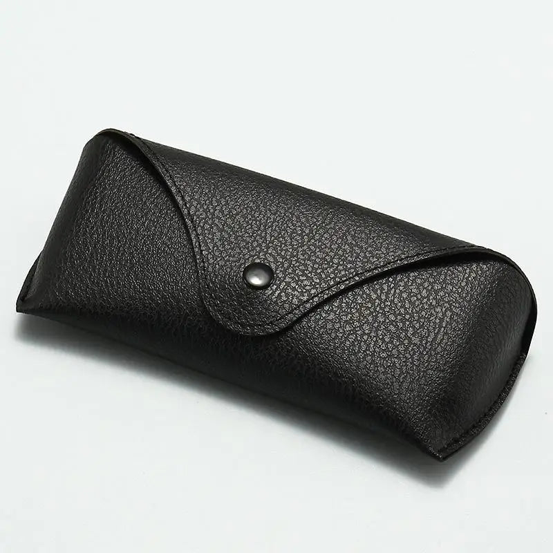 PU Leather Sunglasses Case – Soft Portable Eyeglass Pouch Eyeglass Case Qst Black
