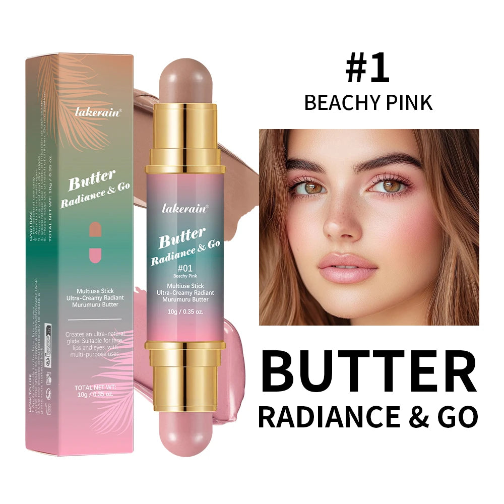 Lakerain Butter Glow Makeup Stick – Blush, Highlighter & Contour Blush Highlighter Stick Qst 01