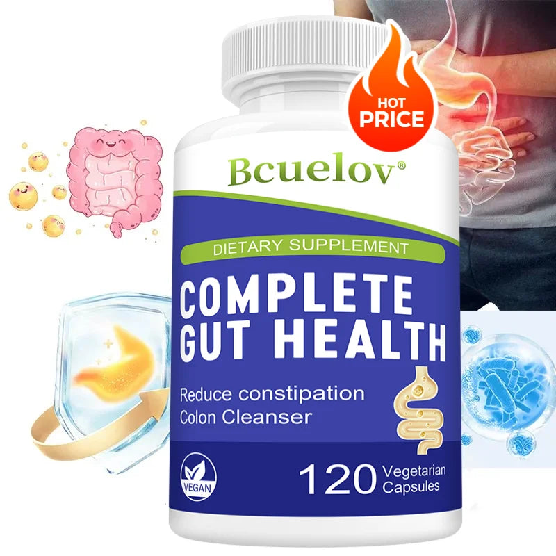 Gut Health Capsules – Senna Leaf, Ginger & Dandelion Root Digestive Supplement Qst