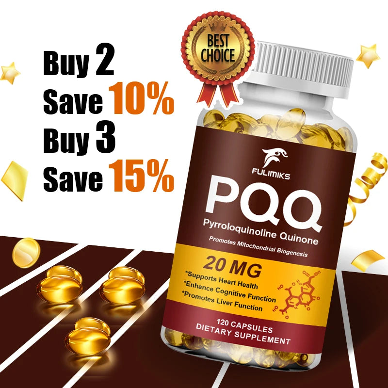 FULIMIKS Brain Support – PQQ, Bacopa & L-Theanine | 120 Caps Brain Support Supplement Qst