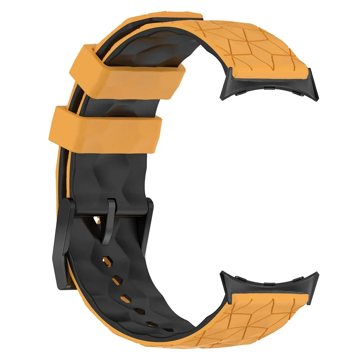 Silicone Sport Band for Google Pixel Watch 1 & 2 – 17 Colors Silicone Watch Band Qme Yellow Black for pixel watch 1