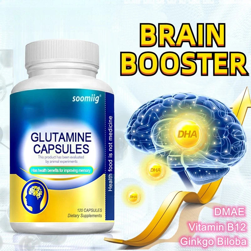 L-Glutamine 120 Capsules – Gut, Muscle & Immune Support Amino Acid Supplement Qst