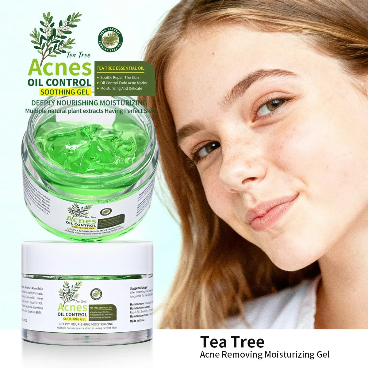 Organic Tea Tree Facial Gel – Brightening & Clarifying Facial Clarifying Gel Qme 50g