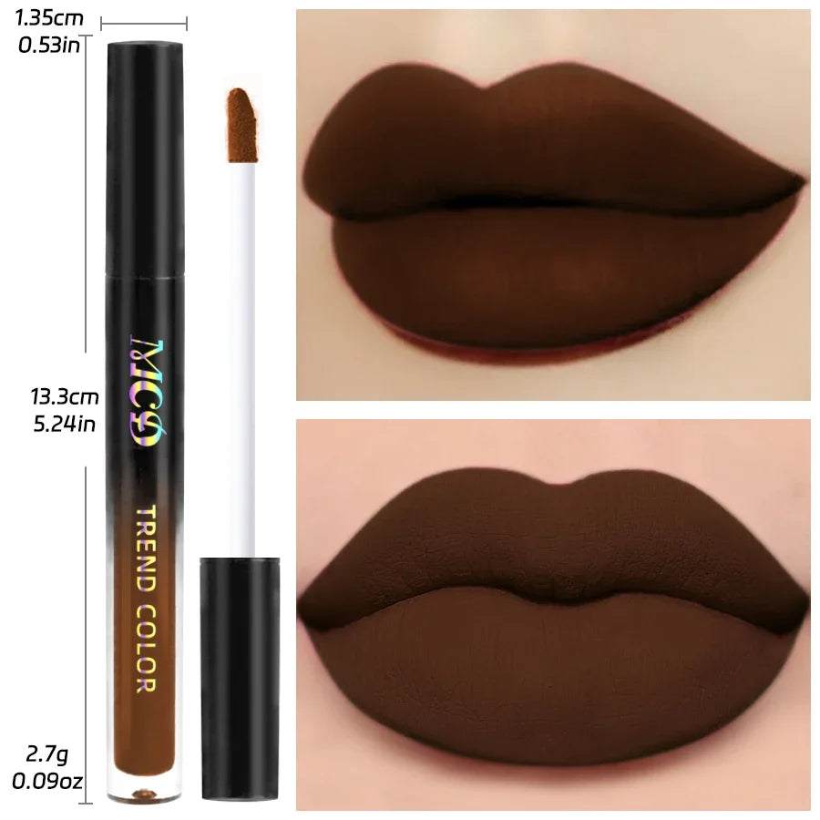 Matte Waterproof Liquid Lipstick – Velvet Long-Lasting Lip Gloss Liquid Lipstick Qme