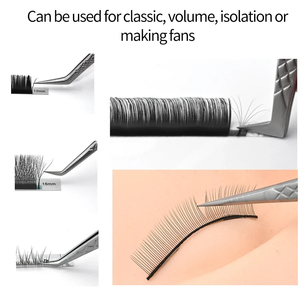 Qme Diamond Grip Eyelash Extension Tweezer | Volume Precise Lash Extension Tweezer Qme
