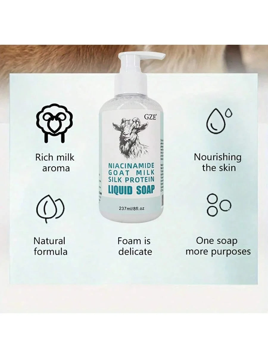 GZE Niacinamide Goat Milk Silk Protein Moisturizing Liquid Soap Moisturizing Liquid Soap Qme