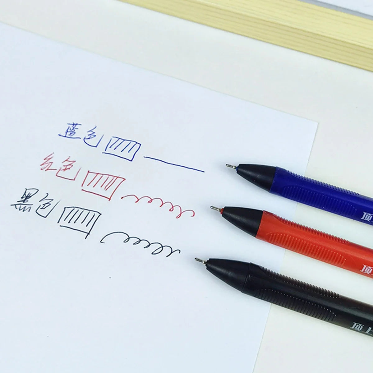 Retractable Ballpoint Pens Black Blue Red Medium Point | Qme Retractable Ballpoint Pens Qme